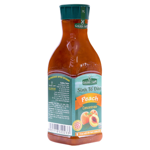 Sinh Tố Golden Farm Đào 1L