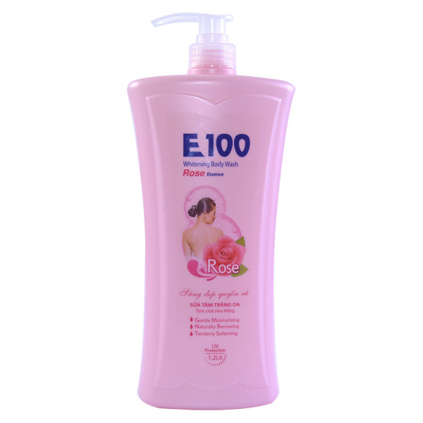 Sữa Tắm E100 Trắng Da Hoa Hồng 1.2L