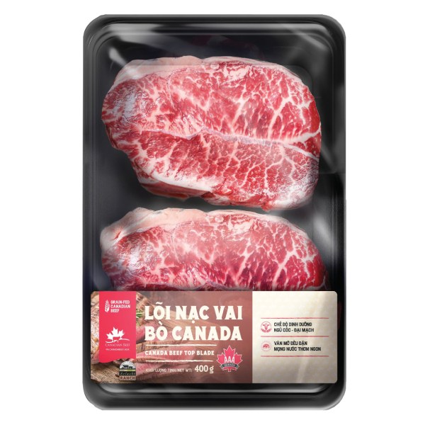 Lõi Nạc Vai Bò Canada Đông Lạnh Khay 400G
