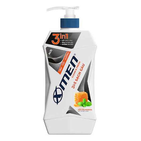 Tắm Gội Xmen Clean & Fresh 3in1 Sạch Gàu 610G
