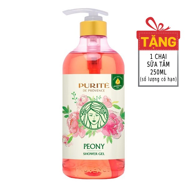 Sữa Tắm Purite De Provence Hoa Mẫu Đơn Chai 850Ml