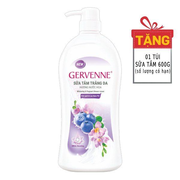 Sữa Tắm Gervenne Nước Hoa Việt Quất Và Lan Nam Phi Chai 1.2L