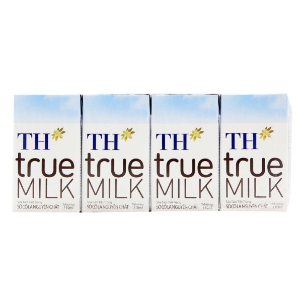 Lốc 4 Sữa Tươi Tiệt Trùng TH True Milk Hương Socola Hộp 110Ml