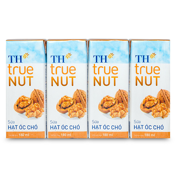 (Only Emartmall) Lốc 4 Sữa Hạt TH True Nut Hạt Óc Chó Hộp Giấy 180Ml