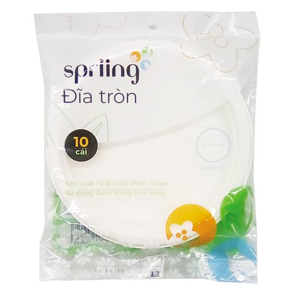 Lô 10 Dĩa Tròn Spriing 18Cm