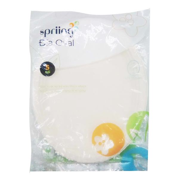 Lô 5 Dĩa Bã Mía Oval Spriing 32*25.5Cm