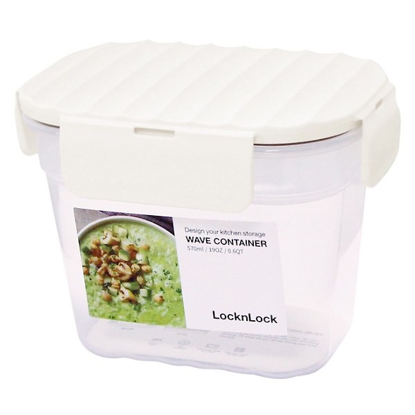 Hộp Nhựa LocknLock Wave LWC202WHT 570Ml