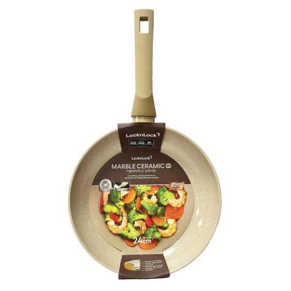 Chảo Chống Dính Phủ Ceramic Đáy Từ LocknLock BEG CAF2475IH 24Cm