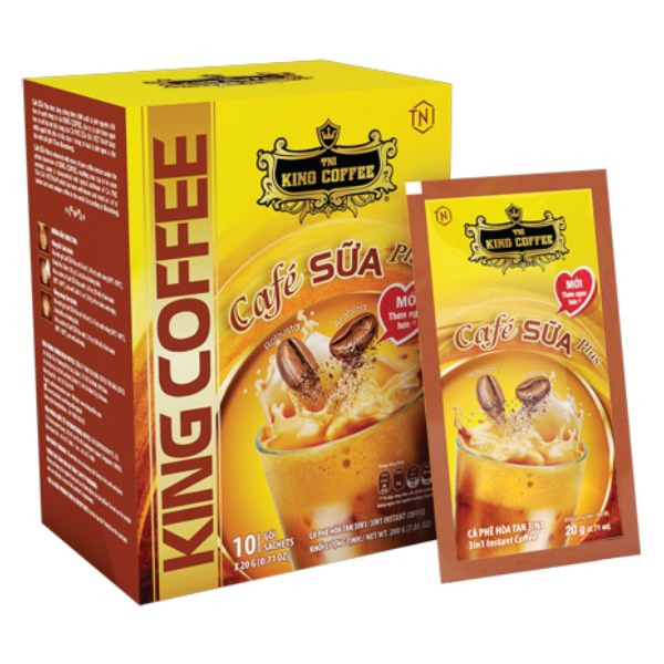Cà Phê Sữa Đá King Coffee Hộp 10Gói*20G