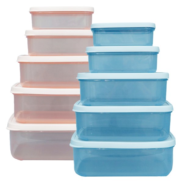 Bộ 5 Hộp Chữ Nhật Hokkaido Inochi Từ 500Ml Đến 2.5L