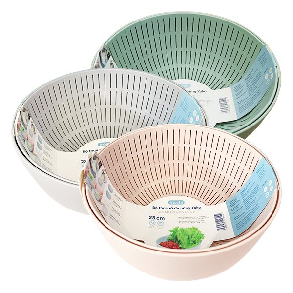 Bộ Thau Rổ Inochi Yoko Đa Năng 23Cm
