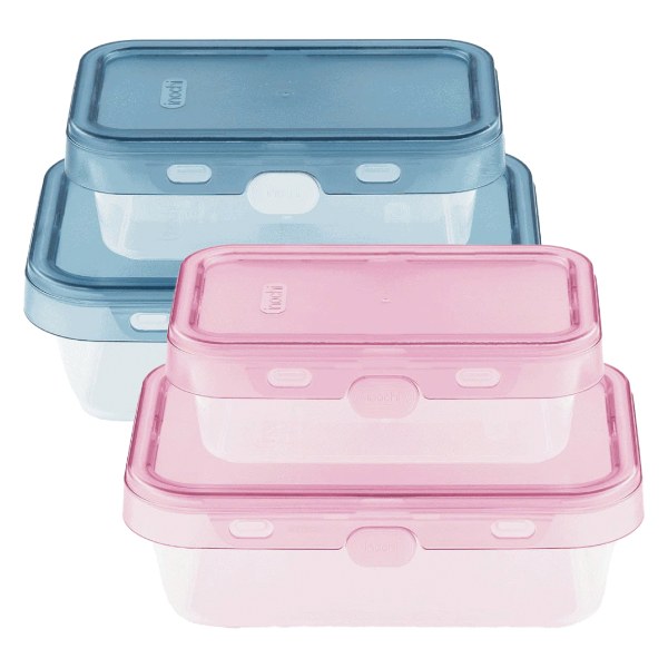 Bộ 2 Hộp Thực Phẩm Nút Nhấn Hokkaido 500-1000Ml