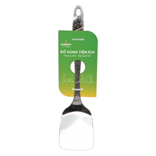 Sạn Inox Cán Khắc Hoa Cherry 7Cm
