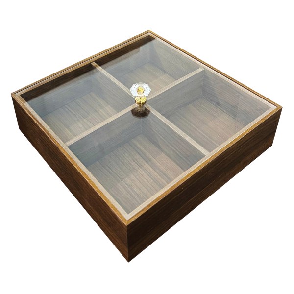 Hộp Mứt Gỗ Sum Vầy 4 Ngăn