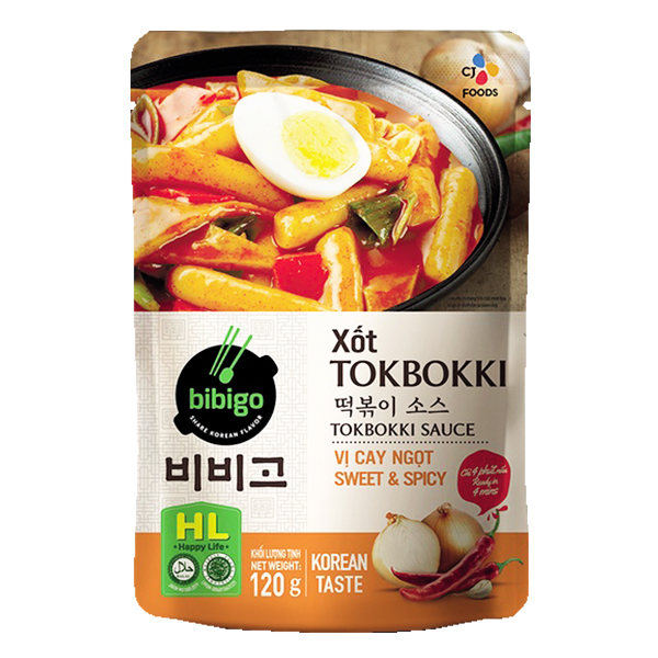 Xốt Tokbokki Bibigo Vị Cay Ngọt Gói 120G