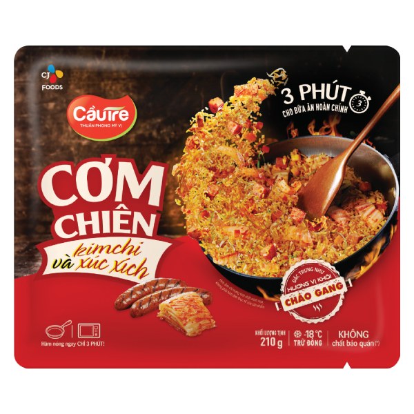 Cơm Chiên CJ Cầu Tre Kim Chi & Xúc Xích 210G