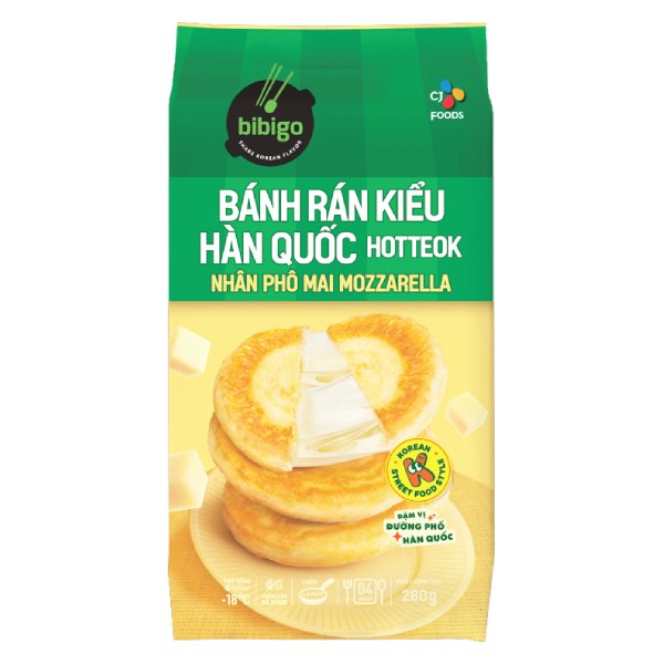 Bánh Rán Bibigo Hotteok Phô Mai Mozzarella 280G