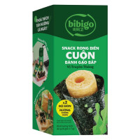 Snack Rong Biển Bibigo Cuộn Bánh Gạo Bắp Truyền Thống Hộp 42G
