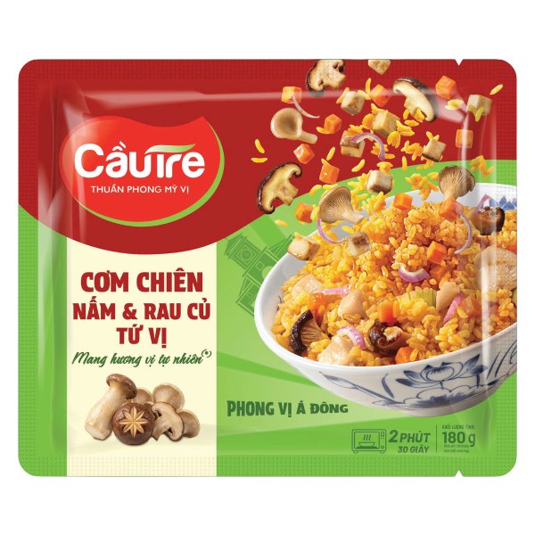 Cơm Chiên Cầu Tre Nấm Rau Củ Tứ Vị Gói 180G