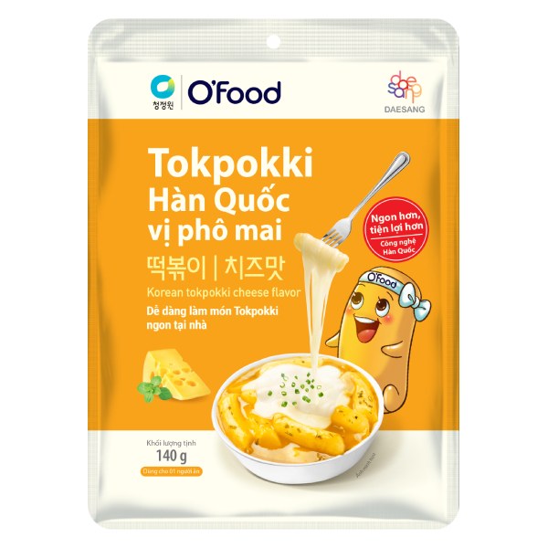 Bánh Gạo Tokpokki O'Food Vị Phô Mai Gói 140G