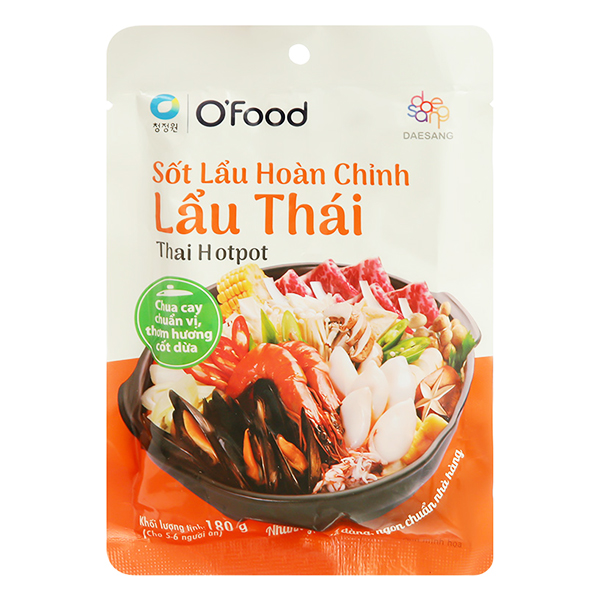 Sốt Lẩu Hoàn Chỉnh O'Food Vị Lẩu Thái Gói 180G