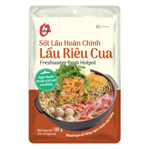 Sốt Lẩu Hoàn Chỉnh O'Food Lẩu Riêu Cua Gói 180G