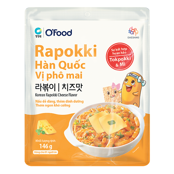 Rapokki O'Food Vị Phô Mai Gói 146G