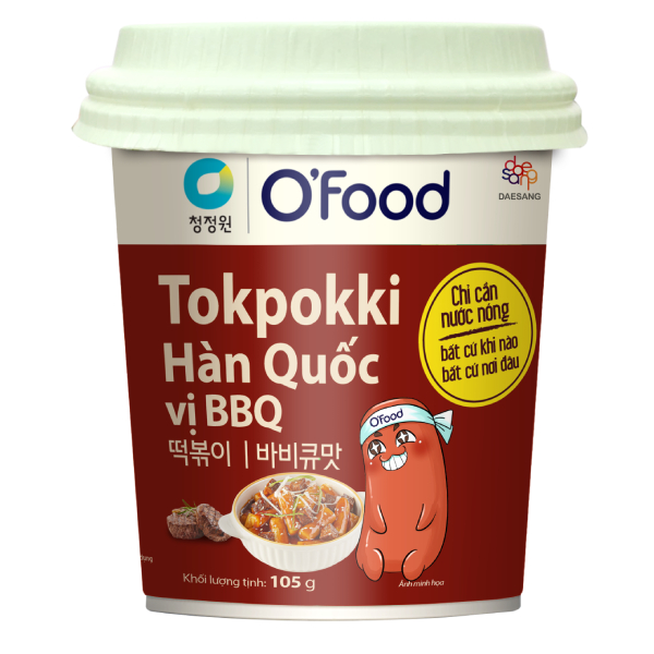 Bánh Gạo Tokpokki O'Food Vị BBQ Ly 105G
