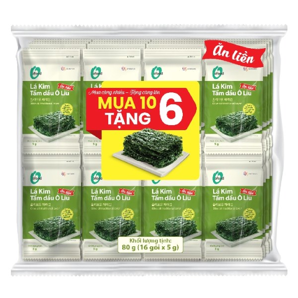 Lô 16 Rong Biển Lá Kim O'Food Tẩm Dầu Ôliu 5G