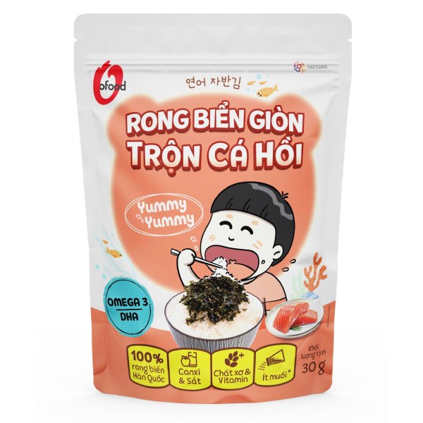 Rong Biển Giòn O'Food Trộn Cá Hồi Gói 30G