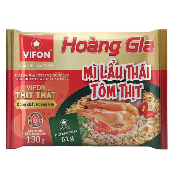 Mì Lẩu Thái Tôm Thịt Hoàng Gia Vifon Gói 130G