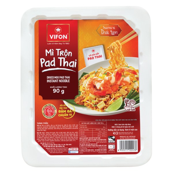 Mì Trộn Vifon Pad Thái Khay 90G