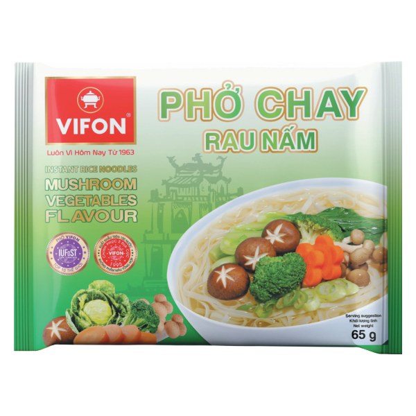 Phở Chay Vifon Rau Nấm Gói 65G