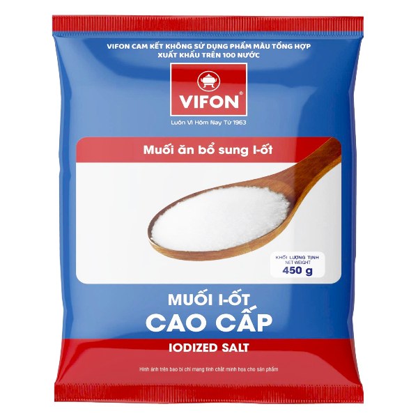 Muối I-ốt Cao Cấp Vifon Gói 450G