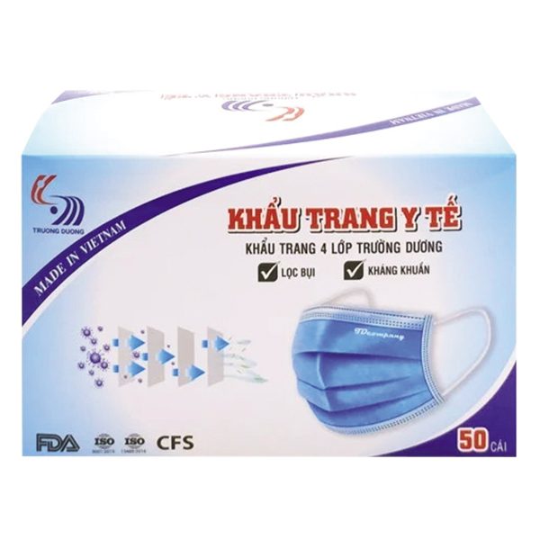 Khẩu Trang Y Tế Trường Dương 4 Lớp Hộp 50 Cái