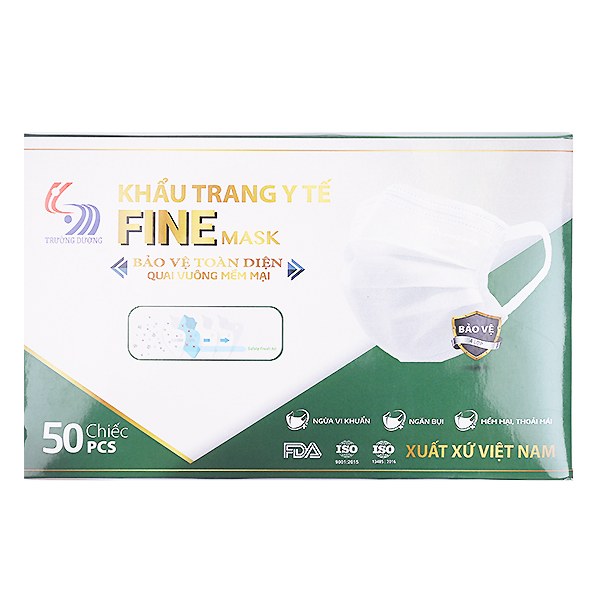 Khẩu Trang Y Tế 4 Lớp 2D Fine Quai Mềm