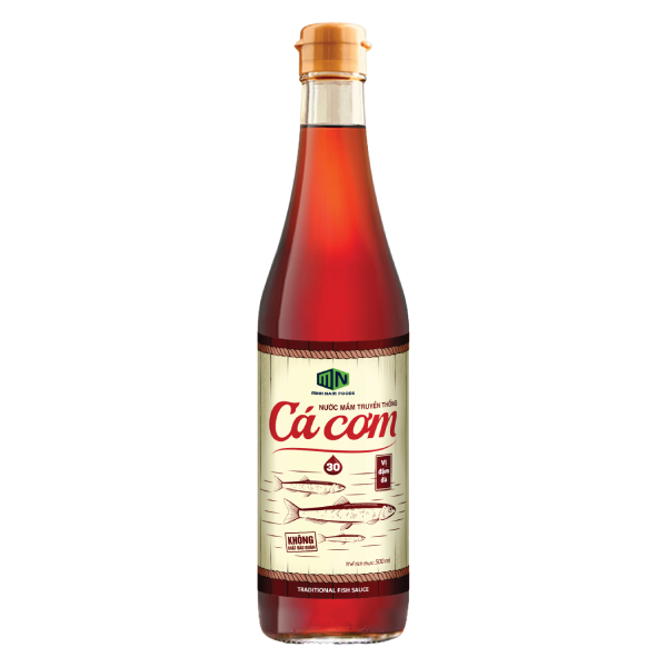 Nước Mắm Hồng Hạnh Cá Cơm 30 Độ Đạm Chai 500Ml