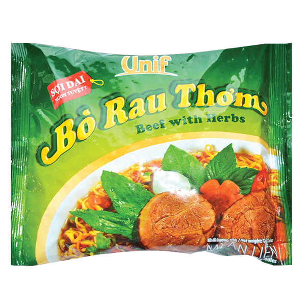 Mì Unif Bò Rau Thơm 72G