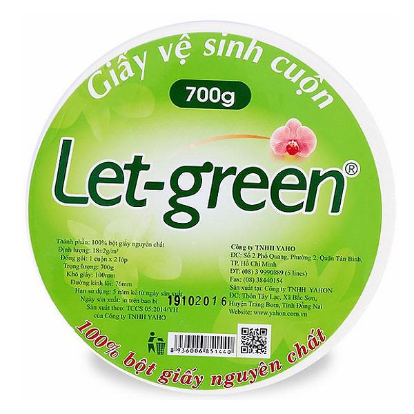 Giấy Vệ Sinh Let Green Cuộn 700G