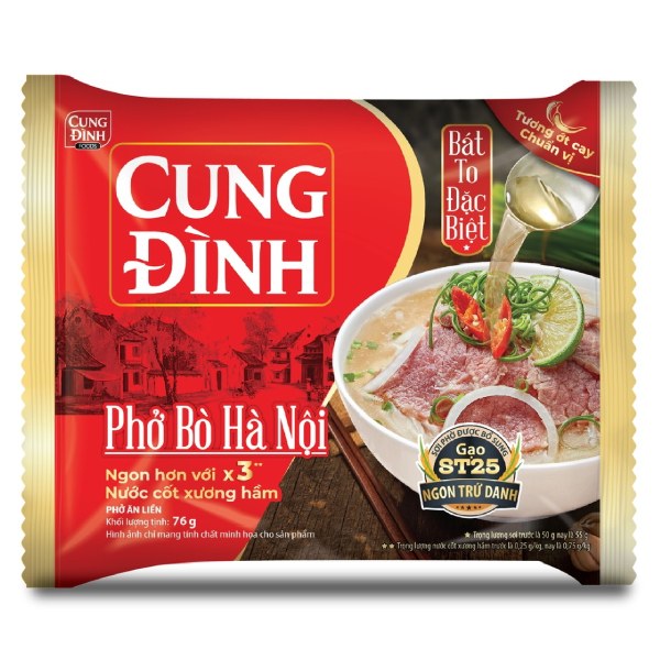 Phở Cung Đình Hà Nội Vị Bò Gói 76G