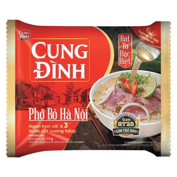 Phở Cung Đình Hà Nội Vị Bò Gói 73G