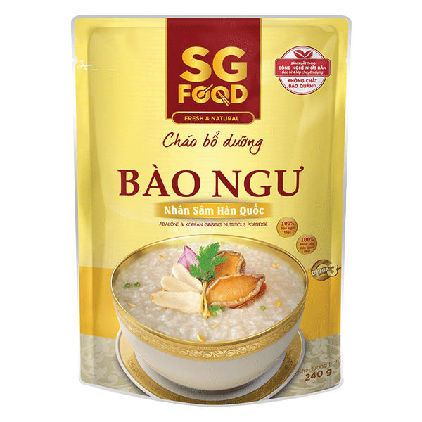 Cháo SG Food Bào Ngư Nhân Sâm Hàn Quốc 240G
