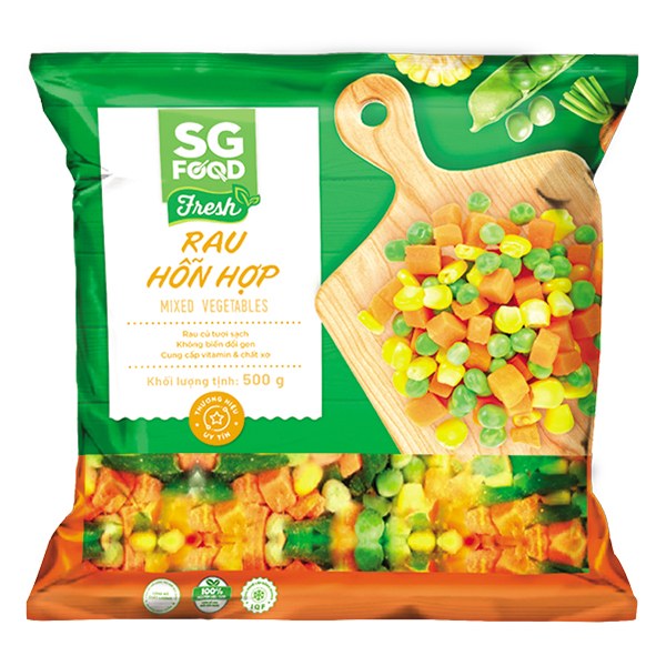 Rau Hỗn Hợp Đông Lạnh SG Food Gói 500G