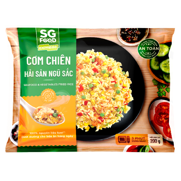 Cơm Chiên SG Food Hải Sản Ngũ Sắc Gói 200G