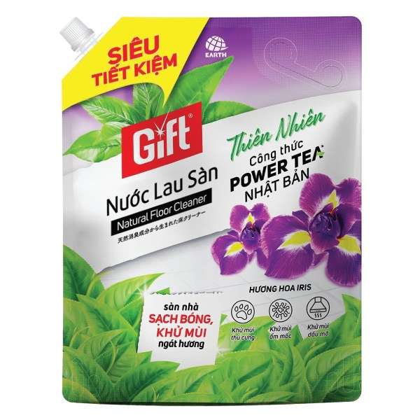(Only Emartmall) Nước Lau Sàn Gift Hương Iris Túi 3.6Kg