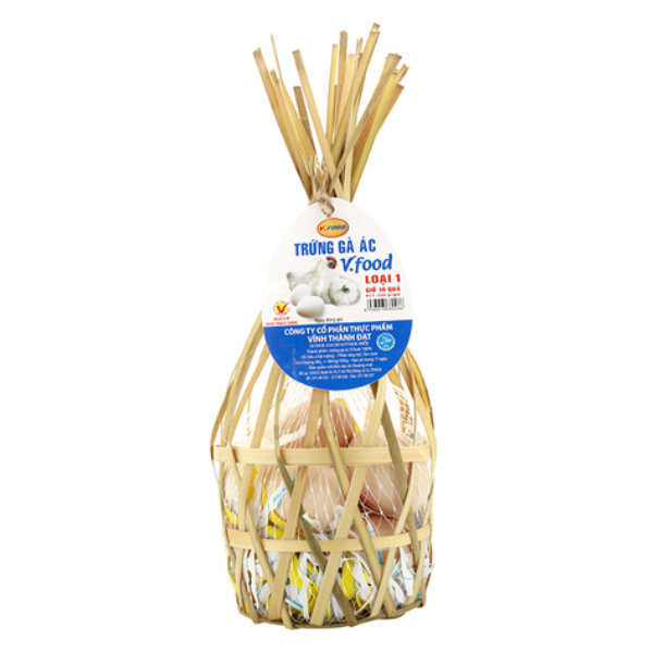 Giỏ 10 Trứng Gà Ác Vfood Loại 1