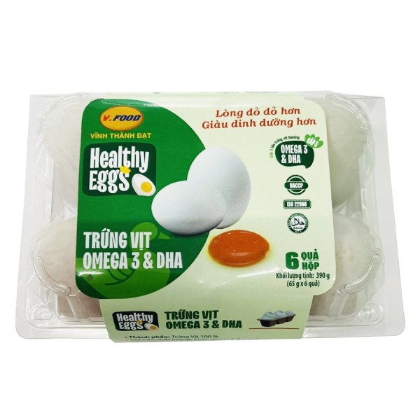 Hộp 6 Trứng Vịt Vfood Omega 3 - DHA