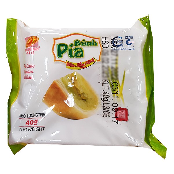 Bánh Pía Tân Huê Viên Dứa Sầu Riêng Gói 1 Bánh 40G