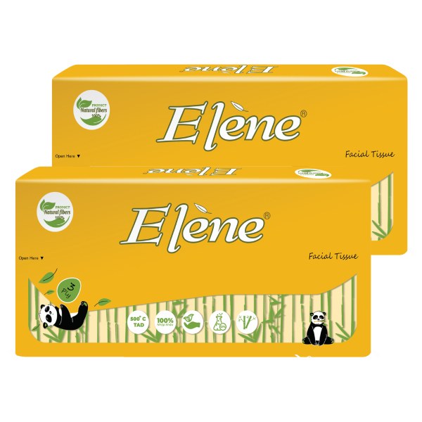 Lô 1+1 Giấy Lụa Rút Tre Elene 160 Tờ 3 Lớp
