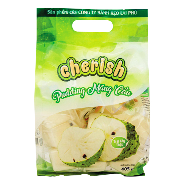 Thạch Rau Câu Cherish Mãng Cầu Túi 405G